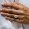 Wholesale Geometric Ring For Women Copper With Zirconia Palace Style
