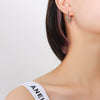 Wholesale Geometric Round Bead Stitching Earrings Titanium Steel 18K Gold Plated