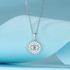 Wholesale Geometric Round Devil's Eye Pendant Necklace Silver Electroplated Unisex