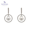 Wholesale Geometric Round Dshaped Copper Zinc Alloy Earrings For Women With Electroplating