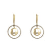 Wholesale Geometric Round Dshaped Copper Zinc Alloy Earrings For Women With Electroplating