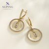 Wholesale Geometric Round Dshaped Copper Zinc Alloy Earrings For Women With Electroplating