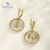 Wholesale Geometric Round Dshaped Copper Zinc Alloy Earrings For Women With Electroplating