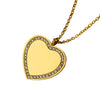 Wholesale Geometric Round Love Diamond Stainless Steel Titanium Steel Necklace For Women With Electroplating Style