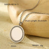 Wholesale Geometric Round Love Diamond Stainless Steel Titanium Steel Necklace For Women With Electroplating Style