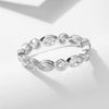 Wholesale Geometric Round Marquise Zircon 925 Sterling Silver Ring For Women