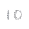 Wholesale Geometric Round Moissanite Earrings For Women 925 Silver Electroplated