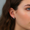 Wholesale Geometric Round Moissanite Earrings For Women 925 Silver Electroplated