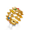 Wholesale Geometric Round Oil Drop Stainless Steel Ring Electroplated For Women