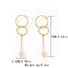 Wholesale Geometric Round Stainless Steel Electroplating Stitching Tassel Long Earrings For Women