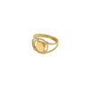 Wholesale Geometric Round Stainless Steel 18K Gold Plated Diamondencrusted Ring For Women
