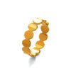 Wholesale Geometric Round Stainless Steel Ring For Women With Real Gold Electroplating