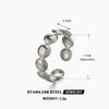 Wholesale Geometric Round Stainless Steel Ring With 18K Gold Plated Electroplating For Women
