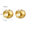 Wholesale Geometric Round Titanium Steel Electroplated Women's Jewelry Earrings Simple Highgrade Cold Style For Commuting