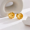 Wholesale Geometric Round Titanium Steel Electroplated Women's Jewelry Earrings Simple Highgrade Cold Style For Commuting
