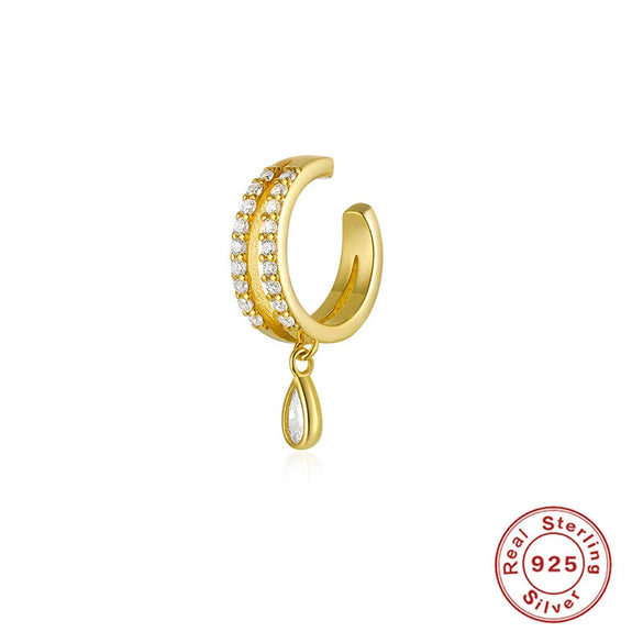 Wholesale Geometric S925 Sterling Silver Electroplated Ear Clip Earrings For Women