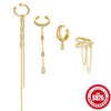 Wholesale Geometric S925 Sterling Silver Electroplated Ear Clip Earrings For Women