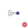 Wholesale Geometric S925 Sterling Silver Lapis Lazuli Diamondset Environmentally Friendly Electroplating Piercing Earrings