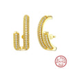 Wholesale Geometric S925 Sterling Silver Stud Earrings Natural Style