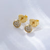 Wholesale Geometric S925 Sterling Silver Zircon Earrings Set With Precious Stones For Women