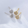 Wholesale Geometric S925 Sterling Silver Zircon Earrings Set With Precious Stones For Women