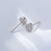Wholesale Geometric S925 Sterling Silver Zircon Earrings Set With Precious Stones For Women