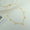 Wholesale Geometric Scallop Pendant Necklace For Women 18K Gold Plated Titanium Steel Jewelry