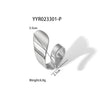 Wholesale Geometric Shaped Opening Adjustable Titanium Steel Ring With Pvd Furnace Real Gold Electroplating For Unisex