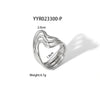 Wholesale Geometric Shaped Opening Adjustable Titanium Steel Ring With Pvd Furnace Real Gold Electroplating For Unisex