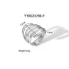 Wholesale Geometric Shaped Opening Adjustable Titanium Steel Ring With Pvd Furnace Real Gold Electroplating For Unisex
