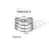 Wholesale Geometric Shaped Opening Adjustable Titanium Steel Ring With Pvd Furnace Real Gold Electroplating For Unisex