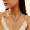 Wholesale Geometric Shell And Freshwater Pearl Pendant S925 Sterling Silver Necklace For Women With Electroplating
