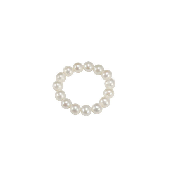 Wholesale Geometric Silver Electroplated Mini Pearl Ring For Women Niche High End Minimalist Style