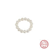 Wholesale Geometric Silver Electroplated Mini Pearl Ring For Women Niche High End Minimalist Style