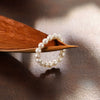Wholesale Geometric Silver Electroplated Mini Pearl Ring For Women Niche High End Minimalist Style