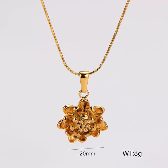 Wholesale Geometric Simple Stainless Steel Electroplated Necklace