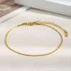 Wholesale Geometric Simple Stainless Steel 18K Gold Plated Anklet For Women