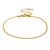 Wholesale Geometric Simple Stainless Steel 18K Gold Plated Anklet For Women