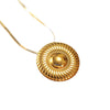 Wholesale Geometric Simple Style Electroplated Stainless Steel Circle Necklace And Earrings Set For Women