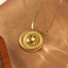 Wholesale Geometric Simple Style Electroplated Stainless Steel Circle Necklace And Earrings Set For Women