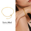 Wholesale Geometric Simple Style Goldplated Titanium Steel Ferris Wheel Snake Bone Bracelet For Unisex