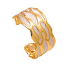 Wholesale Geometric Simple Style Stainless Steel Dripping Oil Open Bracelet Jewelry
