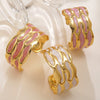 Wholesale Geometric Simple Style Stainless Steel Dripping Oil Open Bracelet Jewelry
