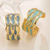 Wholesale Geometric Simple Style Stainless Steel Dripping Oil Open Bracelet Jewelry