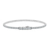 Wholesale Geometric Simple Unisex Zircon Tennis Bracelet Made Of 925 Silver With Electroplating