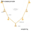 Wholesale Geometric Small Skirt Shaped Jewelry Set With Zircon Accessories In Titanium Steel And 18K Gold Plated Electroplating For Women Including Bracelet And Necklace