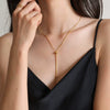 Wholesale Geometric Snake Bone Chain Stainless Steel Gold Plated Polished Necklace For Women