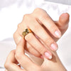 Wholesale Geometric Specialshaped Asymmetrical Exaggerated Titanium Steel Ring For Girls With Electroplating