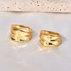 Wholesale Geometric Specialshaped Asymmetrical Exaggerated Titanium Steel Ring For Girls With Electroplating