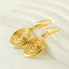 Wholesale Geometric Spiral 316L Stainless Steel Gold Plated Earrings For Women